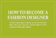 How to become a fashion designer