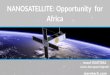 nanosatellite opportunity for africa