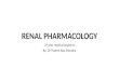 Renal pharmacology final