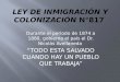 Ley de inmigración y colonización n°817