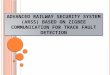 ADVANCED RAILWAY SECURITY SYSTEM (ARSS) BASED ON ZIGBEE COMMUNICATION FOR TRACK FAULT DETECTION