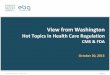 View from Washington Hot Topics in Health Care Regulation CMS & FDA