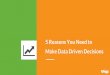 5 Reasons You Need to Make Data Driven Decisions