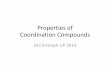 Properties of coordination complexes Complete