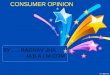 OPINION BUILDING AND CONSUMER BEHAVIOUR