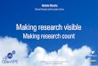 Making research visible, making research count