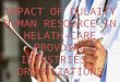 Impact of qulaity human resource in health care providing industries organization PPT