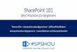 SPSHOU SharePoint 2013 Best Practices