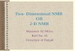 Two Diemensional NMR (2D NMR)
