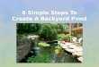 6 Simple Steps To Create A Backyard Pond