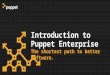 Introduction to Puppet Enterprise 2016.2