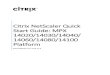 Citrix NetScaler Quick Start Guide: MPX 14020/14030/14040/ 14060