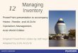 ch12 operations management Al-Zubi Heizer Render Managing Inventory Middle East Edition