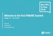 Welcome to the 1st FIWARE Summit