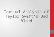 Textual analysis of taylor swift's bad blood
