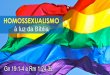 Homossexualismo à luz da biblia