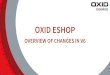 OXID eShop V6 changes overview