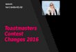 Toastmaster Contest Rule Changes 2016