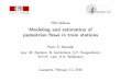 Modeling and estimation of pedestrian flows in train stations