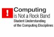 Computing is Not a Rock Band: Student Understanding of the Computing Disciplines