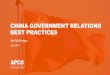 China Government Relations Best Practices