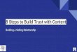 8 steps to build trust with content