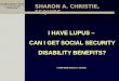 Disability for Lupus Seminar Sharon Christie