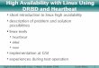 High Availability with Linux Using DRBD and Heartbeat
