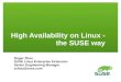 High Availability on Linux - the SUSE way