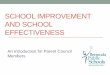 School Improvement Plan Presentation for Parent Councils - Ministry of Education - 2015