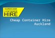 Lease and Hire of Containers | Container Hire Auckland
