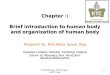 1. Brief Introduction & organization of human body