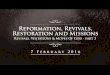 Reformation, Revivals, Restoration And Missions