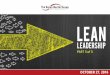 Lean Leadership - Part 3 of 3