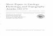 Short Papers in Geology Hydrology, and. Topography Articles 120-179