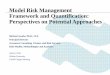 Model Risk Management Framework and Quantification: Perspectives on Potential Approaches