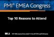 10 Reasons to Attend PMI® EMEA Congress 2017
