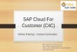 SAP Cloud For Customer (C4C) Online Training Demo