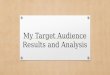 My target audience results and analysis
