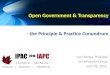 Transparency & Open Gov - Princple->Practice Conundrum