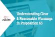 Understanding Clear and Reasonable Warnings in Proposition 65