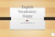 Daily English Vocabulary - Happy
