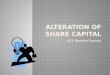 Alteration of share capital