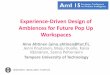 Experience driven design of ambiences for future pop up