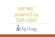 SAP BW Powered by  SAP HANA