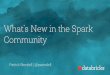 Strata NYC 2015 - What's coming for the Spark community