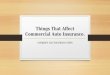 15  things that affect commercial auto insurance