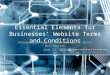 Essential Elements for Business Website Terms and Conditions