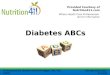 Nutrition411 Diabetes ABCs