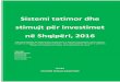 Sistemi tatimor dhe stimujt për investimet në shqipëri, 2016